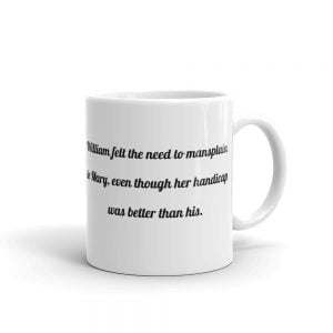 Funny Mug - Mansplaining Golf Novelty Christmas Gift Mug, Perfect For The Lady Golfer at Birthday Gift