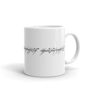 Novelty Mug – One Ring To Rule Them All – Lord Of The Rings Ring Inscription